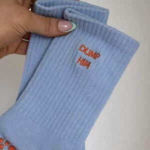 Pilates Grip Socks, Dump Him Embroidered